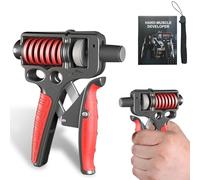 Nizirioo 1 unidad de entrenamiento de mano para antebrazos: resistencia ajustable de 5 a 165 kg, con cinturón textil y mango antideslizante, entrenador de dedos para recuperación
