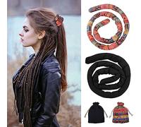 Nizirioo 2 Piezas Espiral Lock Hair Tie Dreadlocks Accesorios, Flexible Elastic Hair Ties Ponytail Holder Hair Tie Dreadlocks Beads Accesorios Para Mujeres Hombres Cabello Largo Y Grueso Rizado