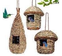 Nizirioo 3 Pcs Pájaros Casas De Pájaros Colgantes, Nidos De Pajaros Exterior, Nido De Pájaro, Casita Pajaros Exterior, Casa para Pajaros Exterior, Casa De Pajaros Exterior