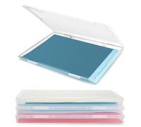Nizirioo 4 cajas organizadoras portátiles A4, transparentes, apilables, multifuncionales, para documentos, cartas, álbumes de recortes, revistas (30,5 x 22,3 x 2,2 cm)