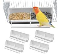 Nizirioo 4 comederos para pájaros: comedero para pájaros, recipiente con soporte, jaula de pájaros, accesorios para colgar, comedero para loros, pájaros silvestres