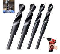 Nizirioo 4 Piezas Broca Helicoidal HSS, Brocas Helicoidales HSS, 14mm/16mm/18mm/20mm Juego De Brocas HSS Broca Helicoidal De 1/2 Vástago Recto Taladro En Espiral Para Aluminio Acero Madera Plástico