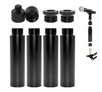 Nizirioo 4 Piezas Tubos De Extensión De Soporte De Micrófono, Rosca De Micrófono, 5/8 Fembra A 3/8 Macho Y 3/8 Fembra A 5/8 Macho Adaptador Rosca Para Soportes De Escritorio Y Soporte De Brazo (Negro)