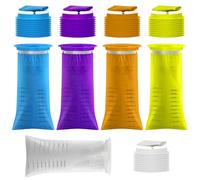 Nizirioo 50 bolsas para vómito, 5 colores, cierre opaco, resistente a la rotura, con anillo