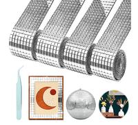 Nizirioo 5856 Piezas Azulejos De Mosaico, Azulejos De Vidrio Autoadhesivos, 5 X 5mm Espejos De Vidrio Mosaico Mini Azulejos De Espejo Cuadrados Pegatinas De Mosaico Para Decoración De Manualidades Diy