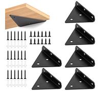 Nizirioo 6 Piezas Soporte Estanteria Pared, Soportes Ocultos Estantes, Soporte Para Baldas Flotantes Escuadras Para Triangulares Invisibles Pesados Fijación Oculto Soporte Balda Metalica Con Tornillos