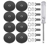 Nizirioo 8 imanes grandes de neodimio de goma extrafuertes de 43 mm de diámetro con rosca exterior M6 y destornillador de 10 kg, imanes para atornillar para tornillos, ojal o gancho