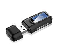 Nizirioo Adaptador Bluetooth Audio 5.0: 2 en 1 Transmisor Inalámbrico Con Clavija de 3,5 mm, USB para Coche, TV, PC, Música, Auriculares, Altavoz, Plug and Play