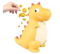Nizirioo: Alcancía de Dinosaurio para Niños y Niñas, Decoración, Inastillable, PVC Seguro (Amarillo)