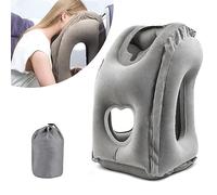 Nizirioo - Almohada de viaje hinchable para el cuello. Almohada de viaje para el cuello. Almohada hinchable portátil. Almohada de soporte para el cuello. Cómoda, soporta la cabeza y la barbilla para