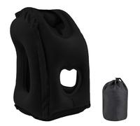 Nizirioo Almohada de viaje inflable para el cuello, almohada inflable, almohada de viaje portátil, cojín de apoyo para el cuello, cómodo apoyo para la cabeza y la barbilla para coche, avión, para