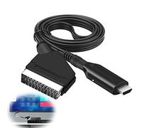 Nizirioo Cable SCART a HDMI: convertidor todo en uno SCART a HDMI, adaptador de euroconector a HDMI con cable HDMI y cable euroconector Full HD 1080P/720P para HDTV STB VHS Xbox PS3 Sky DVD Blu-Ray