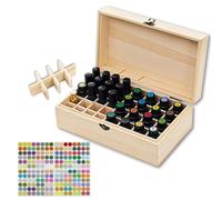 Nizirioo Caja de Almacenamiento de Aceites Esenciales de Madera Con 36 Agujeros, Multifunción, Caja de Regalo Para Esmalte
