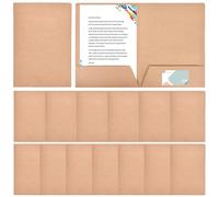 Nizirioo - Carpeta para documentos (15 unidades, con 2 bolsillos, tamaño A4, papel de estraza