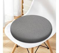 Nizirioo Cojín De Asiento Redondo, Cojines para Silla, Cojines De Asiento Cojín Redondo para Silla Lavable Extraíble Cómodo Cojín Redondo para Caderas Oficina Hogar(Gris Oscuro, 40cm)