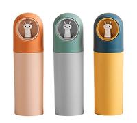 Nizirioo Estuche para cepillos de dientes de viaje para niños, juego de 3 piezas de cepillo de dientes, funda para cepillo de dientes, funda de cepillo de dientes, Rosa + Verde + Azul, Maletín