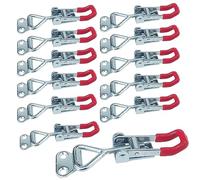 Nizirioo GH-4001 - Juego de 12 palancas ajustables de hierro galvanizado, rodilla ajustable y pequeño cierre, para armario, puerta y caja