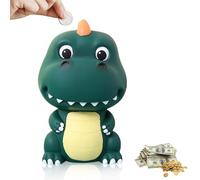 Nizirioo Hucha de Dinosaurio para Niños - Irrompible, Material de PVC Seguro, Decoración de Habitación, Regalo, Juguete (Verde)