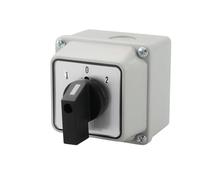 Nizirioo Interruptor giratorio universal SZW26-20/D202.2BF, caja principal exterior, interruptor de alimentación, ON-OFF-ON 3 posiciones, 2 fases, 8 terminales, CE, interruptor de conmutación cerrado