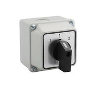 Nizirioo Interruptor giratorio universal SZW26-20/D202.2BF, caja principal exterior, ON-OFF-ON 3 posiciones, 2 fases, 12 terminales, CE, interruptor de conmutación cerrado