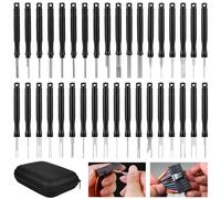 Nizirioo Juego de herramientas de extracción de terminales para coche, 36 unidades, con funda protectora, herramienta de desbloqueo para la mayoría de terminales de conector