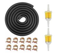 Nizirioo Kit de manguera de combustible de 1/4", manguera de combustible de 6 mm,juego de manguera de combustible con 10abrazaderas de manguera para función de automóvil y motocicleta