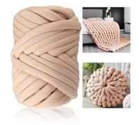 Nizirioo Lana para tejer con los brazos voluminosos DIY: 500 g de hilo para tejer a mano, manta de punto gruesa a mano, manta de punto grueso para punto grueso (caqui)