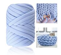 Nizirioo Lana voluminosa para tejer con los brazos: 500 g de hilo roving para tejer a mano, manta gruesa para tejer a mano, manta de punto grueso (azul)