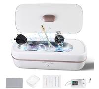 Nizirioo Limpiador ultrasónico de 420 ml,dispositivo de limpieza por ultrasonidos,gafas,48000 Hz:limpiador profesional de joyas ultrasónico,de acero inoxidable 304,dispositivo ultrasónico para gafas,