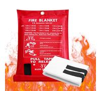 Nizirioo Manta Ignifuga,1.5 * 1.5m Mantas Ignífugas,Manta Apagafuegos,Manta De Fuego De Fibra De Vidrio Para Cocina,Chimenea,Camping,Autocaravanas,Barbacoa