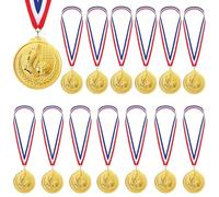 Nizirioo Medallas de club de fútbol de 15 unidades: Medallas para niños con cintas,Medalla de metal de oro de fútbol,Medallas ganadoras con patrón de trofeos grabados,Concursos Premios Medalla de