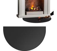 Nizirioo - Placa de protección contra chispas para estufa (50 x 80 cm, semicircular, protección contra chispas para chimeneas y calefactores)