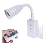 Nizirioo Portalámparas E27 con mando a distancia: Smart Control remoto LED, lámpara de pared, portalámparas ajustable 360° flexible cuello de cisne lámpara enchufe, lámpara de lectura, sin bombilla