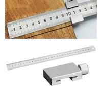 Nizirioo Regla de tope de acero inoxidable: 30 cm, herramienta para carpintería, bricolaje y artesanía