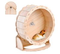 Nizirioo Rueda De Ejercicio Para Hámster 26cm Rueda De Hámster Silenciosa, Rueda De Hámster De Madera Ruedas De Ejercicio Rueda Hamster Rueda Para Correr Para Jerbos Chinchillas Mascotas Pequeñas
