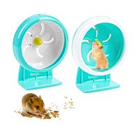 Nizirioo Rueda para hámster de 18 cm de diámetro, rueda para hámster con soporte ajustable, rueda silenciosa para hámster, rueda antideslizante para Totoro Mouse, ardilla, chinchillas, animales