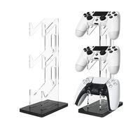 Nizirioo Soporte para controlador de 3 niveles, soporte universal para controlador y auriculares para Xbox Series, PS4, PS5, PS3, accesorios de escritorio 4 en 1, accesorios de escritorio PS4