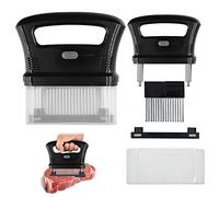 Nizirioo Steaker - Ablandador de carne de acero inoxidable, tenderizador de carne, desmontable, con 48 cuchillas, para ablandar carne de vacuno, pollo o cerdo