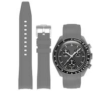 Niziruoup Correa de Reloj, para Omega x Swatch MoonSwatch/Rolex/SEIKO de 20mm, Suave Silicona Caucho Goma Curva sin huecos, Correa de Repuesto Omega X Swatch Moonswatch Speedmaster 20mm