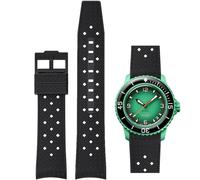 Niziruoup Correa para Reloj Blancpain X Swatch, estilo Tropical 22mm extremo curvado suave y elástica correa de goma silicona de repuesto para Swatch Blancpain Fifty Fathoms con kit de herramientas