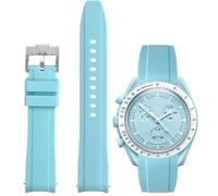 Nizonlaie Correa de reloj para Moonswatch, 20 mm de liberación rápida, extremo curvado, estilo de tejido, goma de silicona de alta calidad, compatible con Omega XSwatch Moonswatch mujeres hombres