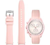 Nizonlaie Correa de reloj para Moonswatch, 20 mm de liberación rápida, extremo curvado, estilo de tejido, goma de silicona de alta calidad, compatible con Omega XSwatch Moonswatch mujeres hombres