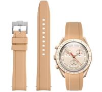 Nizonlaie Correa de reloj para Moonswatch, 20 mm de liberación rápida, extremo curvado, estilo de tejido, goma de silicona de alta calidad, compatible con Omega XSwatch Moonswatch mujeres hombres