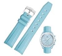 Nizonlaie Correa de reloj para reloj Moonswatch, 20 mm, extremo curvado, estilo de tejido, caucho de silicona premium, correa de repuesto de goma de silicona, compatible con Omega XSwatch Moonswatch