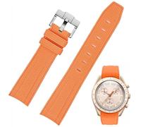 Nizonlaie Correa de reloj para reloj Moonswatch, 20 mm, extremo curvado, estilo de tejido, caucho de silicona premium, correa de repuesto de goma de silicona, compatible con Omega XSwatch Moonswatch