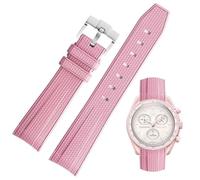 Nizonlaie Correa de reloj para reloj Moonswatch, 20 mm, extremo curvado, estilo de tejido, caucho de silicona premium, correa de repuesto de goma de silicona, compatible con Omega XSwatch Moonswatch