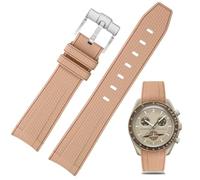 Nizonlaie Correa de reloj para reloj Moonswatch, 20 mm, extremo curvado, estilo de tejido, caucho de silicona premium, correa de repuesto de goma de silicona, compatible con Omega XSwatch Moonswatch