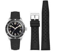 Nizonlaie FKM - Correa de goma para reloj, estilo tropical, liberación rápida, 18 mm, 20 mm, 22 mm, suave, transpirable, duradera, deportiva, FKM, correa de repuesto universal para hombres y mujeres