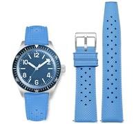 Nizonlaie FKM - Correa de goma para reloj, estilo tropical, liberación rápida, 18 mm, 20 mm, 22 mm, suave, transpirable, duradera, deportiva, FKM, correa de repuesto para hombre y mujer