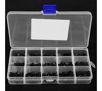 NIZUUONE 300pcs Kit de Tuerca de Tornillo Hexagonal Negro M2.5 M3 Zinc Amarillo Contenga